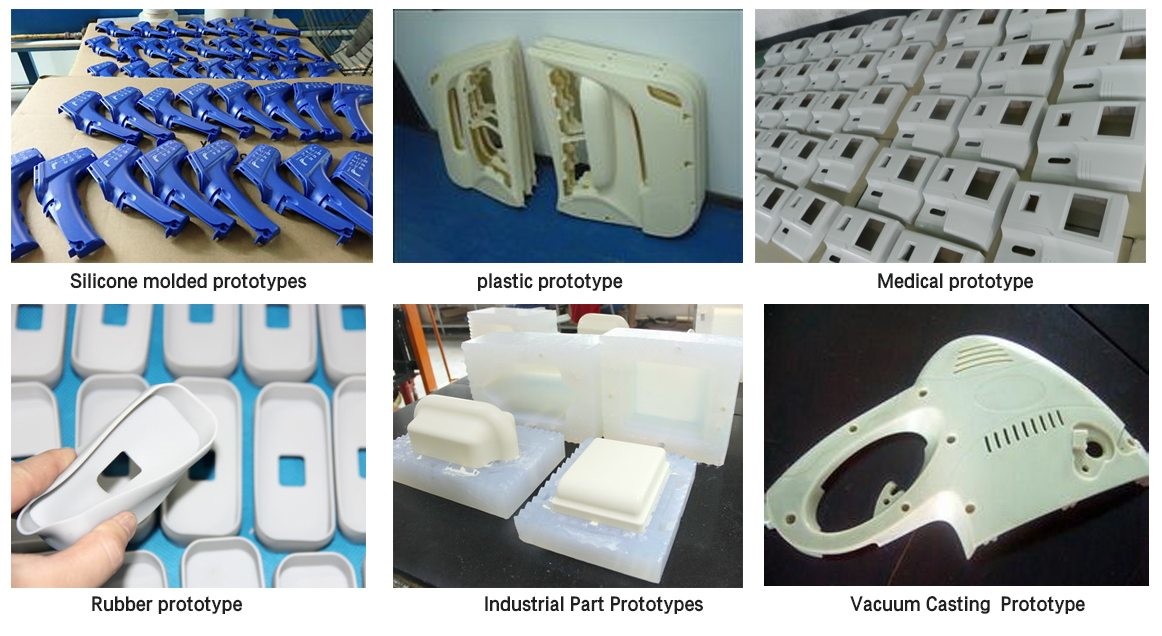 Small Batch Vacuum Casting Plastic Parts Black Color High Accuracy +/-0.05mm