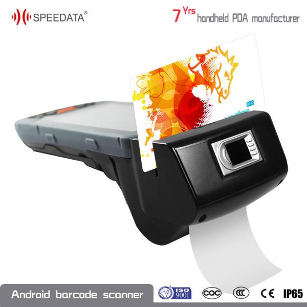 Bluetooth GPS WIFI Android Fingerprint Scanner , Micro Sd Terminal Printer