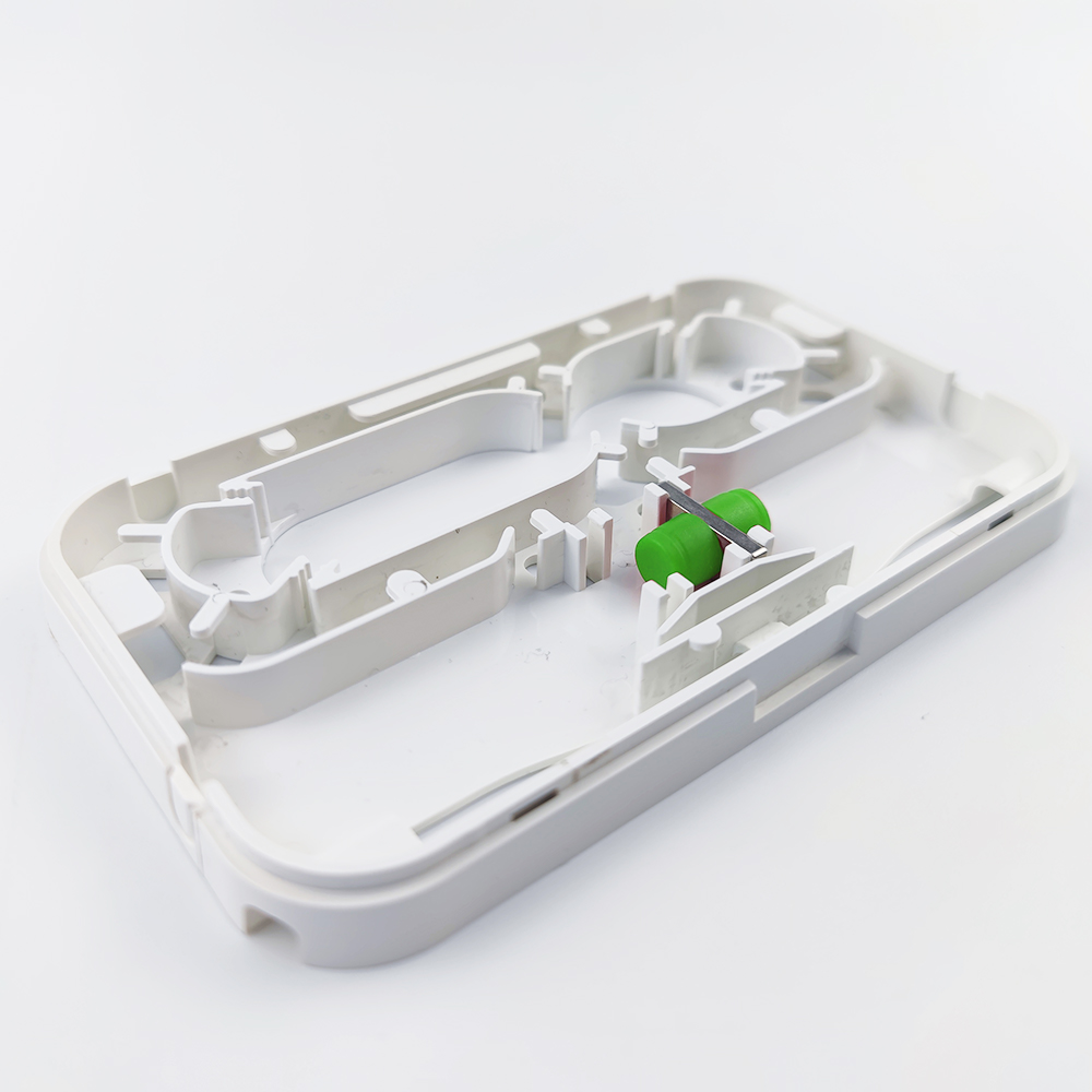 White/Gray FC APC Plastic Fiber Optic Faceplate Socket Panel for Indoor FTTH Network
