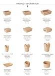 120x120mm PLA Lined Kraft Paper Burger Box Paperboard Grease Resistant Packaging