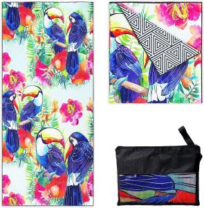 Wholesale Hotel Quality Sand Proof Embroidered Beach Towels With Zipper Pocket from china suppliers
