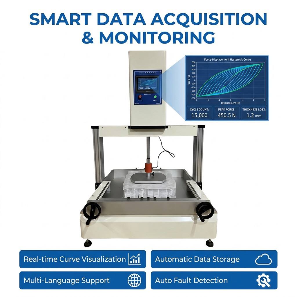 Sponge Elasticity and Rebound Coefficient Tester with LCD Display Supporting ASTM ISO Standard