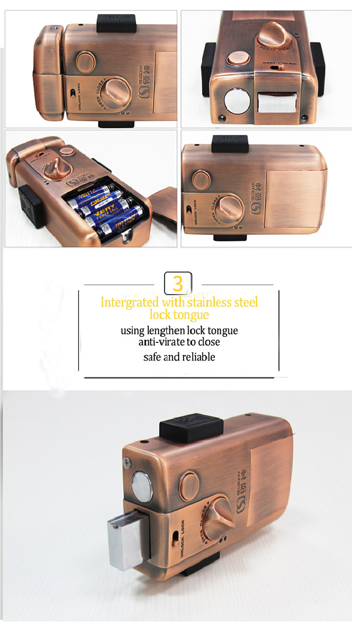 Brushed Metal Rim Door Locks TTLock Bluetooth Remote Control