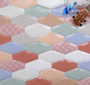 Wholesale Colorful Bevelled Bread Wall Tiles 10x20cm AAA Grade Subway Tiles For Dining Room from china suppliers