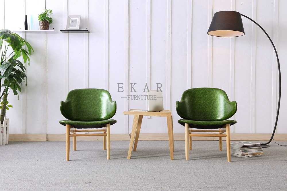 Green Leather Living Room Furniture Relax Chair
