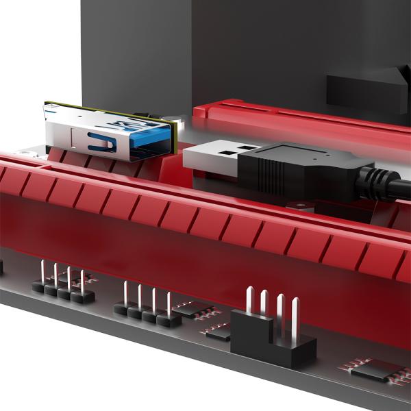 PCI-E 1X to 16X Riser Card Extender 22cm with Magnetic Foot Pads