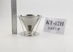 Gold Cup Maker Stainless Steel Coffee Filter Cone 4 Cup For Carafes With Stand