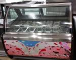 14 Pans Stainless Steel Pastry Shop Ice Cream Display Freezer