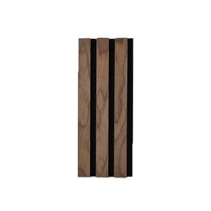 Wholesale Three Side Wood Veneer Slat Wall Acoustic Panel Walnut E0 Grade 21mm Thick from china suppliers