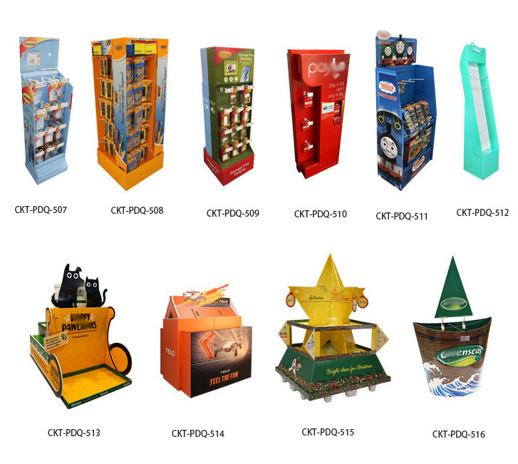 Advertising Cardboard Counter Display Flooring Racking POP Store Shelf Display