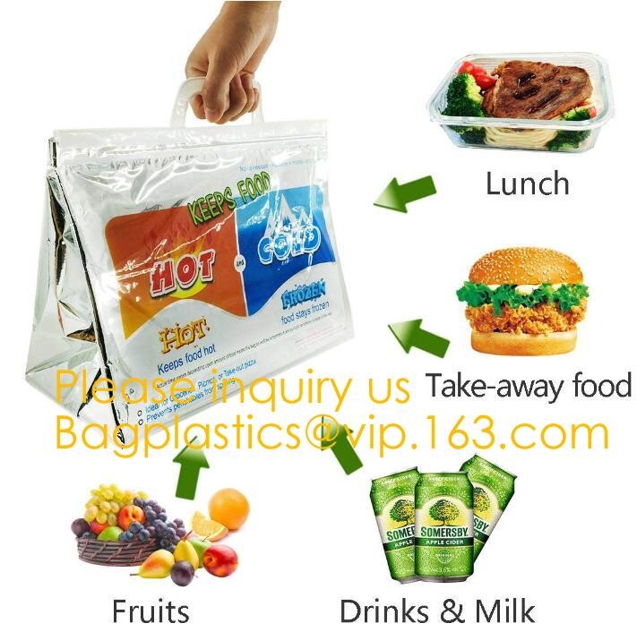 Manufacturer customized portable student instant bag aluminum foil thermal insulation small round food delivery cooler b