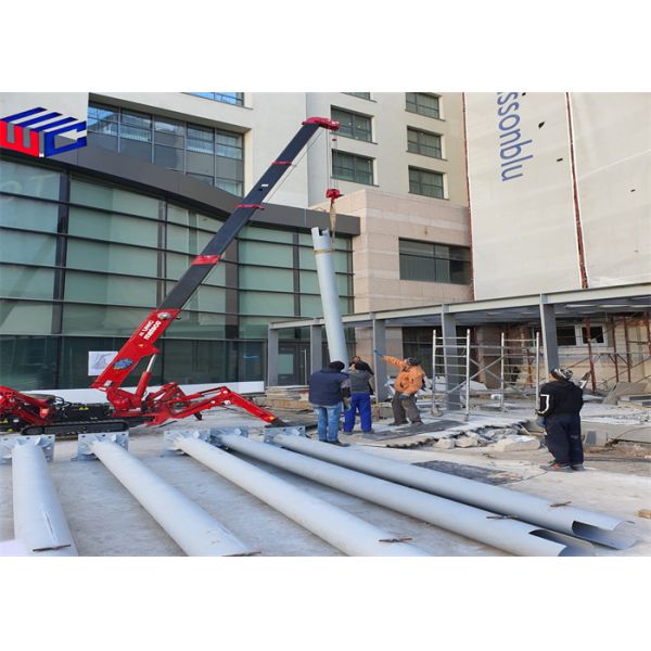 Prefab GI Steel Structure Support Construction Weather Resistant