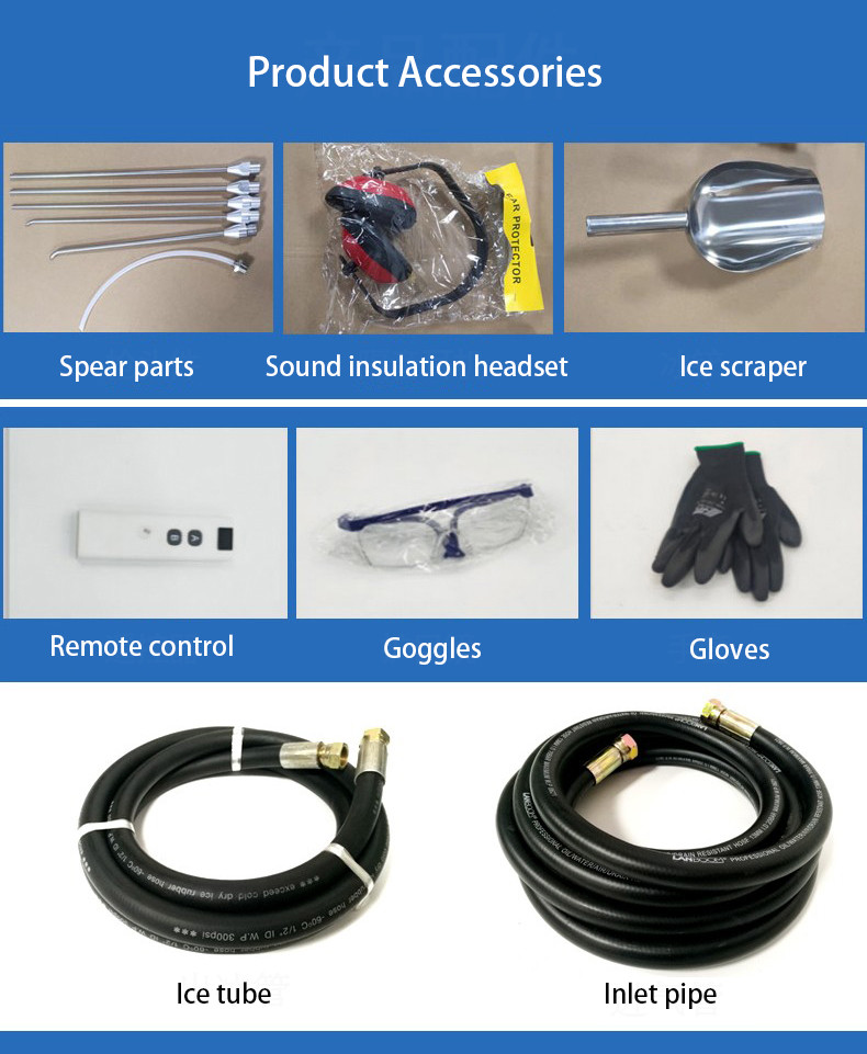 Industrial Small Portable Dry Ice Cleaning Machine For Cars Blasting Cabinet