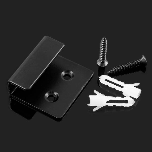 40x35mm Stainless Steel U-shaped Tile Bracket Wall Hook for Wall Display Black