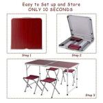 Multifunctional Frame Garden Dinning Folding Alu Camping Traveling Table