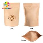 custom order food grade k stand up kraft paper bag for food