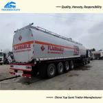 54,000 Liters 4 Axle Oil Tank Trailer Fuel Tanker Semi Trailer For Guinea