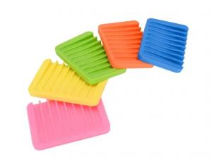 China Bathroom Silicone Soap Dish Tray Holder Waterproof For Kitchen on sale