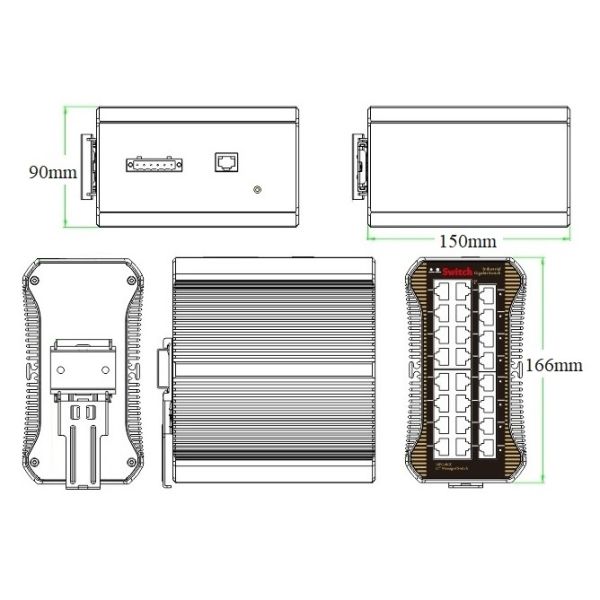 24-Port Gigabit L2+ Managed Ethernet Switch Industrial With Wire Speed Transmission