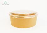 Recyclable Takeaway Food Containers Kraft Paper Bowls PLA Lining For Street Food