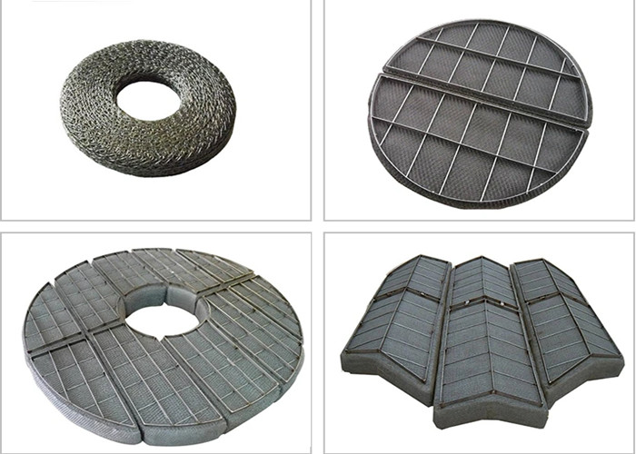 Plastic / Stainless Steel Mesh Pad Demister Dia 100mm For Steam Tower