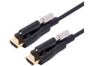 China EMI RFI HDMI Fiber Optic Cable With Screw Support 18G Super Speed on sale