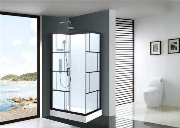 Bathroom Shower Cabins , Quadrant Shower Units 1100 X 800 X 2250 mm black