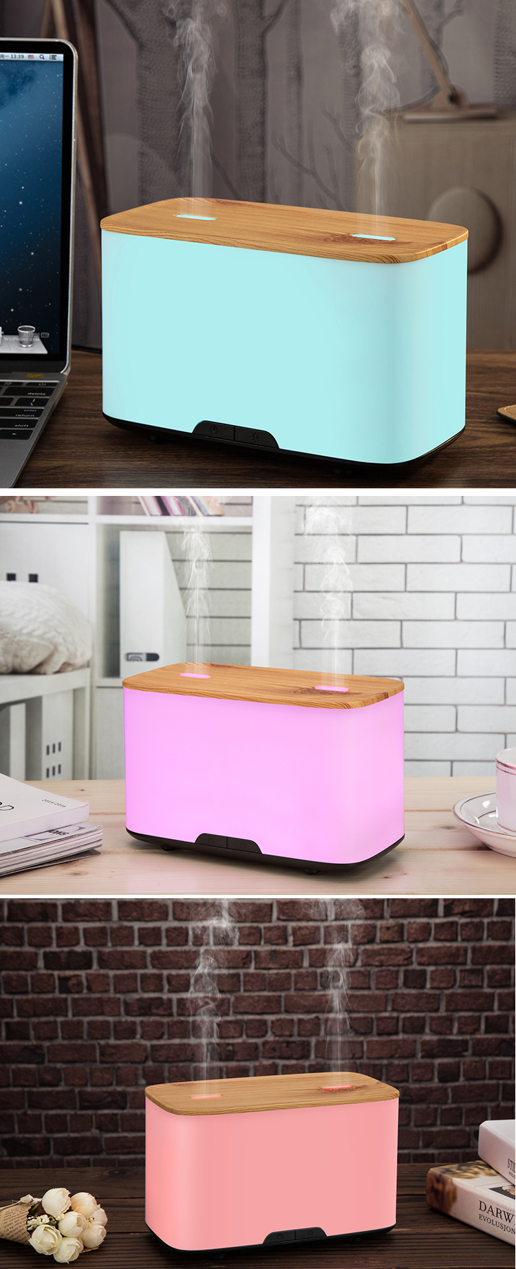 Indoor Double Mist Nozzle 300ml Bluetooth Aroma Diffuser