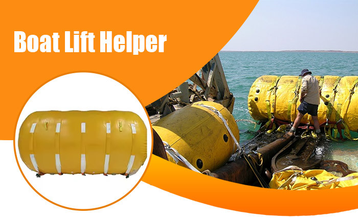 Yellow Lightweight Boat Lift Helper Air Bags 50 Tons Lifting Capacity