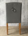 solid oak french style dining chairs,Antique style fabricWooden frame leather