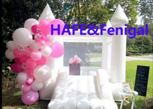 Wholesale Custom White Inflatable Wedding Bounce Castle House Waterproof from china suppliers