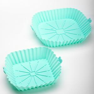Wholesale Air Fryer Silicone Pot Food Grade Safety Air Fryer Oven Accessories Square Easy To Clean Air Fryer Silicone Liner from china suppliers