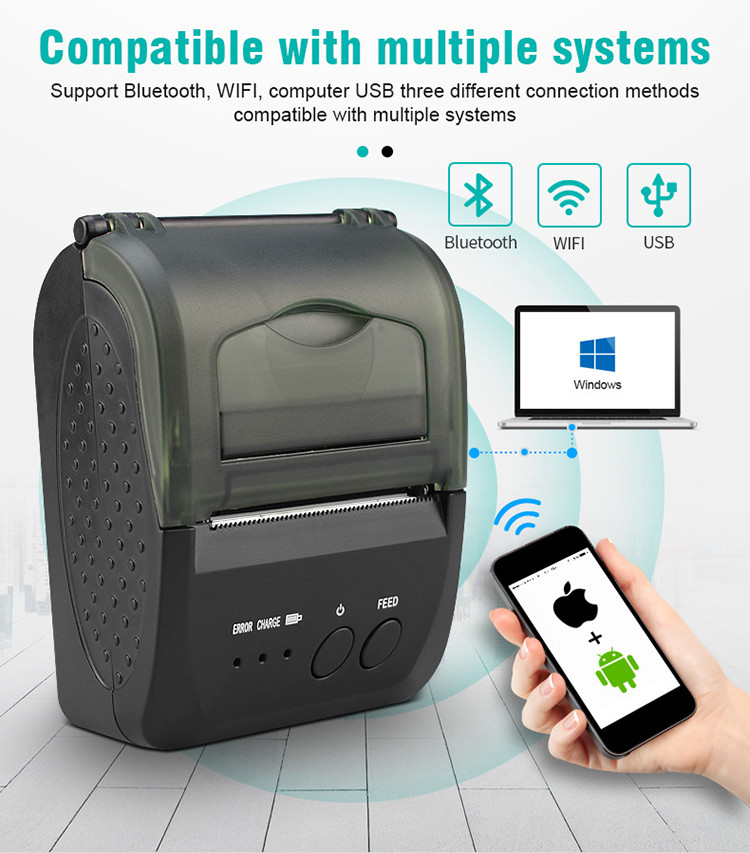 58mm Thermal Receipt Printer USB Port Android IOS Windows System