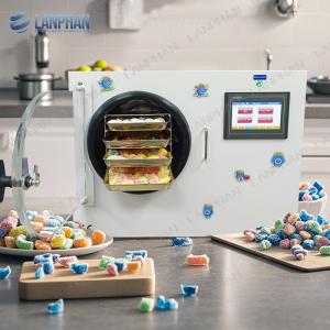 Wholesale 4 Trays Skittle Vacuum Freeze Drying Machine Small Benchtop Home Freeze Dryer For Candy from china suppliers