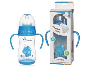 Wholesale Double Handle PP Wide Neck 9oz 260ml Arc Baby Feeding Bottle from china suppliers