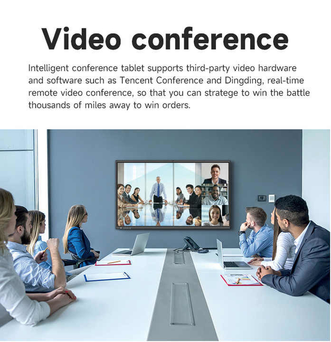 Conference Classroom Smart Interactive Whiteboard All In One 65 75 86 100''