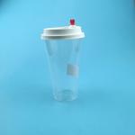 350ml Milkshake Disposable Bubble Tea Cups Cylinder Shape