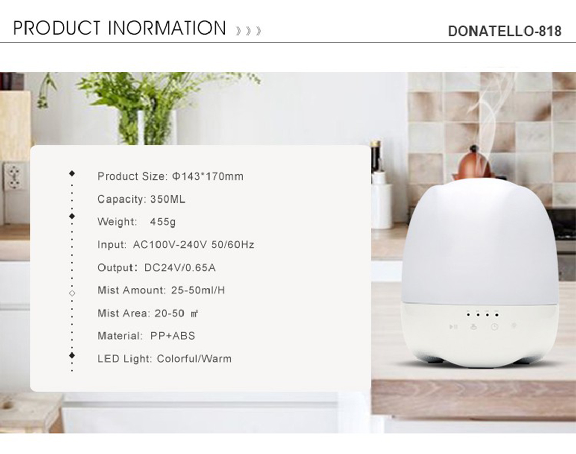 2017 new design blutooth speaker ultrasonic aromatherapy oil diffuser