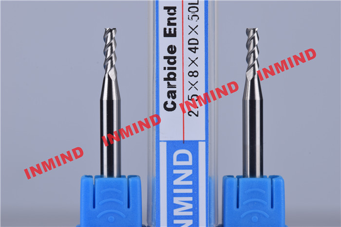 HRC50 3 Flute aluminum end mill bits 0.6 - 0.8 um Micro grain size