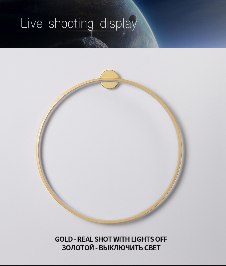 Minimalist modern background wall led wall lamp designer art living room sofa circle wall lamp(WH-OR-232)