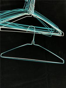 Wholesale Metal Wire Rod Wire Clothes Hangers , Diameter 6.5mm Blue / White Wire Hangers from china suppliers