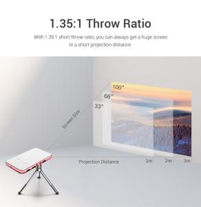 Wholesale LED Mini DLP Android Pocket Projector For Mobile Outdoor Travel 5000MAH Rechargeable Battery from china suppliers