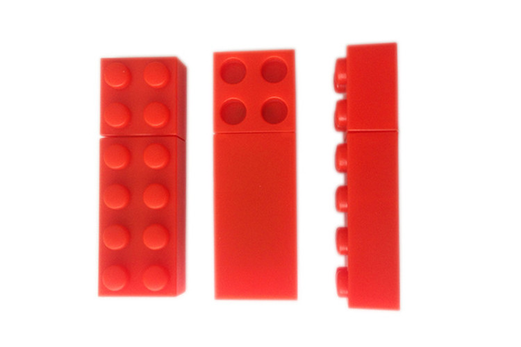 High Memory Capacities Smart Usb Stick , Building Block Shaped Flash Memory Stick