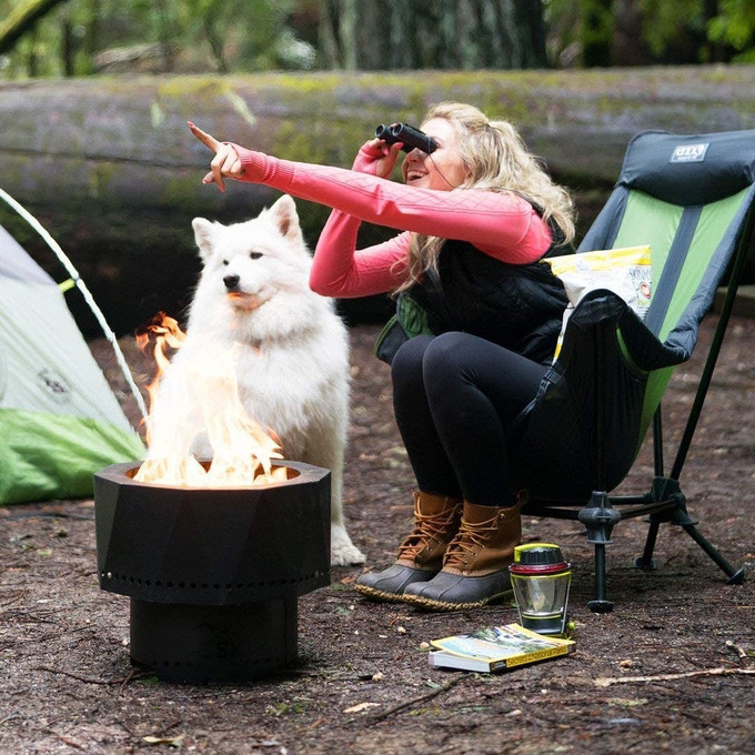 Outdoor Living PFP1513 Smoke Free Fire Pits Portable Pellet Black