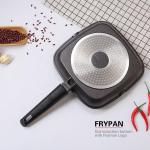 Cast Iron Stovetop Grill Pan Enamel Casserole Non Stick BBQ Grill Pan
