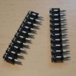 304 Stainless Steel Concrete Nail Pins Gas Drive Pins Black Collated Strip