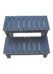 Deluxe Massage Hot Tub Spa Steps 2 Tier Signature Spa Steps Simulated Wood Grain