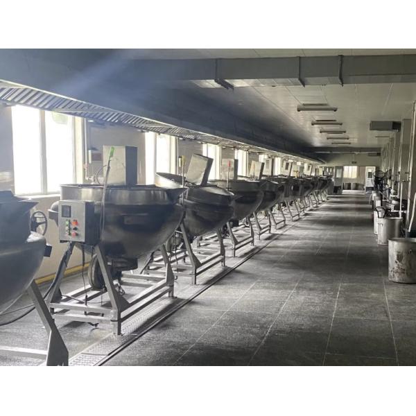 Electric Gas Heating Steam 200L 300L 500L Multi Function Cooking Kettle With Agitator Mixer