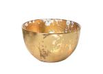Hand Made 180ml Centrifugal Casting Lead Free Crystal Glass Fruit Bowl, Gold