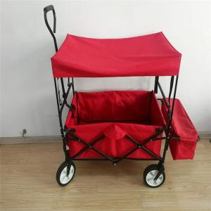 Wholesale OEM Foldable Wagon Cart Bag Kids Beach Wagon With Canopy Removable from china suppliers